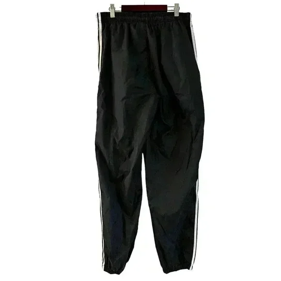 Vintage Adidas Men’s Track Pants Windbreaker 3 Stripes Zip Ankles Size Large - Picture 4 of 6